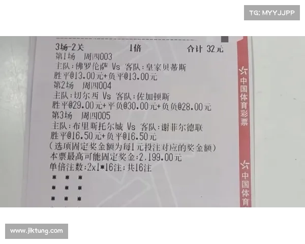 竞彩中奖彩票展示